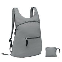 Mochila Deportiva Plegable Reflectante Plata Mate