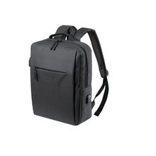 Mochila Poliéster con salida USB Negro