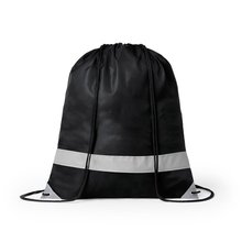 Mochila reflectante con cuerdas Negro