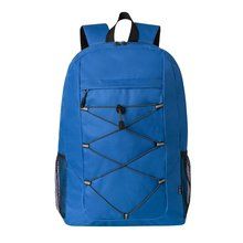 Mochila RPET con tirantes acolchados y ajustables Azul