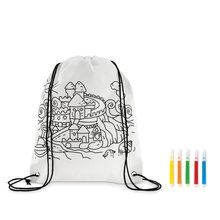 Mochila Saco para Colorear con Rotuladores Blanco