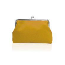 Monedero PVC Retro con Forro Interior Amarillo