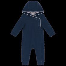 Mono con capucha bebé algodón Azul 12M