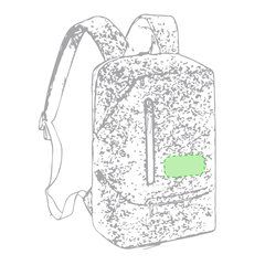 Mochila antibacteriana personalizada para portátil de 15"  | Frontal al lado de cremallera | 70 x 90