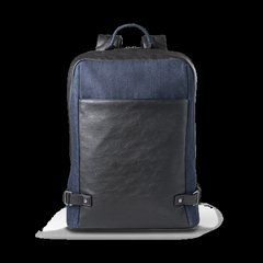 Mochila Antirrobo 15L Denim/Negro | Delantera superior