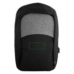 Mochila con Cremalleras Antirrobo y USB | Frontal