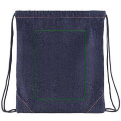 Mochila denim con cierre de cuerdas | Frontal | 200 x 280