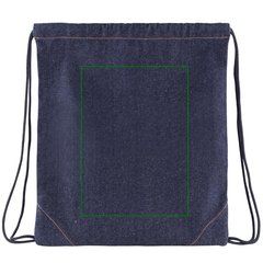 Mochila denim con cierre de cuerdas | Trasera | 200 x 280