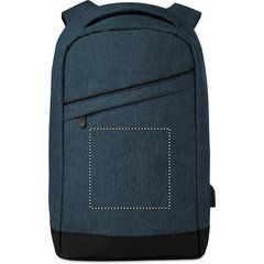 Mochila jaspeada antirrobo para portátil 13' con salida USB  | Bolsillo Frontal