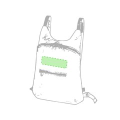 Mochila Plegable RPET | En el frontal de la mochila | 190 x 65