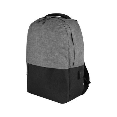 Mochila Acolchada 15.6" con USB Ploiéster/Jeans