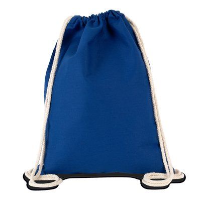 Mochila de algodón con cordones blancos Royal Blue