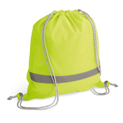 Mochila de Cordón con tira Reflectante Amarillo