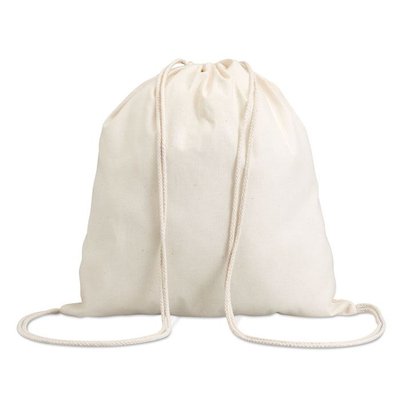 Mochila de Algodón con cuerdas Beige