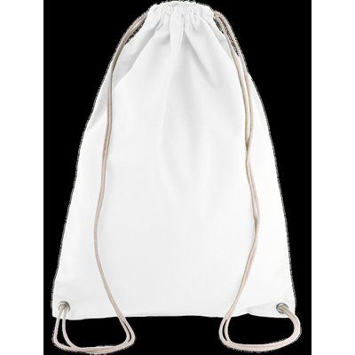 Mochila con cordones blancos de algodón White