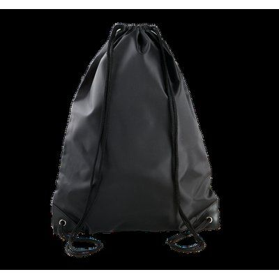 Mochila con cordones y esquinas reforzadas Black