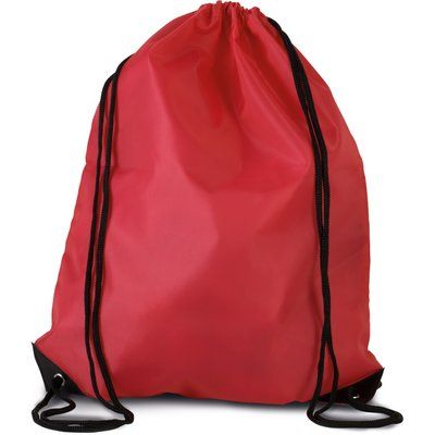 Mochila con cordones y esquinas reforzadas Cherry Red