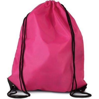 Mochila con cordones y esquinas reforzadas Magenta