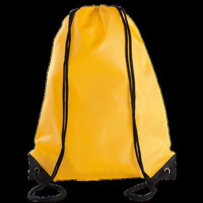 Mochila con cordones y esquinas reforzadas Yellow