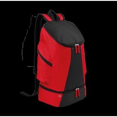 Mochila deportiva con compartimento para zapatos Red / Black