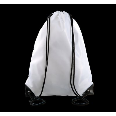 Mochila  de poliéster con cordones Blanco