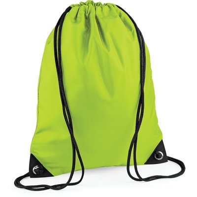 Mochila saco de tejido impermeable Lime Green