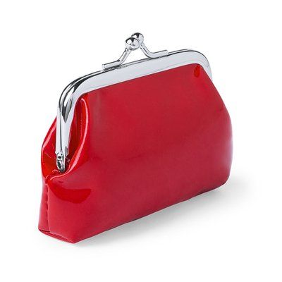 Monedero vintage de PVC alegre Rojo