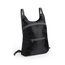 Mochila plegable de poliéster con bolsillo frontal y salida de auriculares Negro