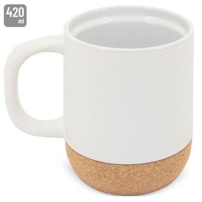 Mug Cerámica Mate 420ml Blanco