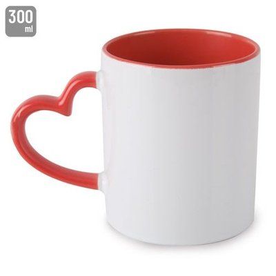 Mug Sublimación Corazón 300ml