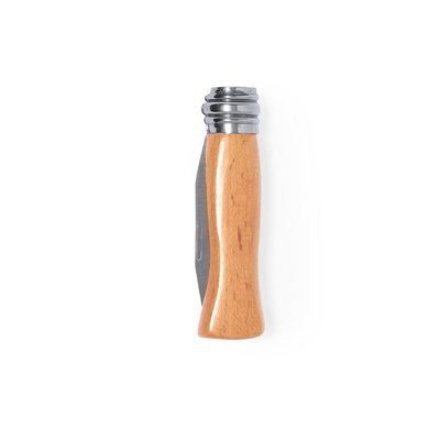 Navaja inox con mango madera ergonómico