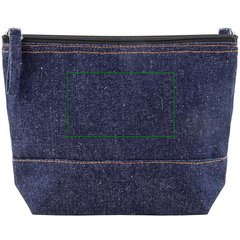 Neceser algodón y denim reciclado 240g | Frontal | 100 x 60