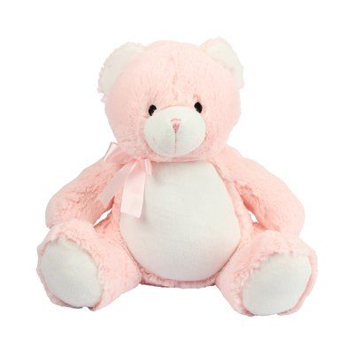 Oso de peluche con lazo Baby Pink