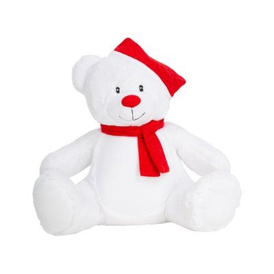 Oso de peluche navideño White / Red