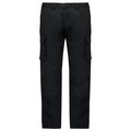 Pantalón multibolsillos algodón elastano envejecido Negro 40 FR