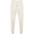 Pantalón Unisex Bajo con Puño y Cintura Elástica BLANCO VINTAGE 3XL