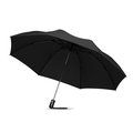 Paraguas cromado de 23 pulgadas plegable y reversible Negro