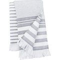 Pareo a rayas con flecos White / Smoke Stripe