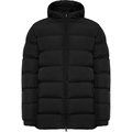 Parka acolchada Capucha fija con visera Negro 12