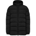 Parka acolchada Capucha fija con visera Negro 2XL