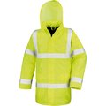 Parka alta viibilidad con capucha oculta Amarillo M