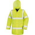 Parka alta viibilidad con capucha oculta Fluorescent Yellow L