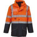 Parka alta visibilidad impermeable Hi Vis Orange / Navy M