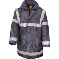 Parka impermeable con bandas de seguridad Azul S