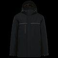 Parka impermeable con capucha y forro polar Black XL