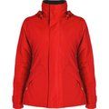 Parka mujer impermeable con capucha y bolsillos Rojo L