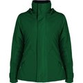 Parka mujer impermeable con capucha y bolsillos VERDE BOTELLA XL