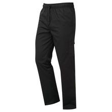 Pantalón de chef con cintura elástica Black XS