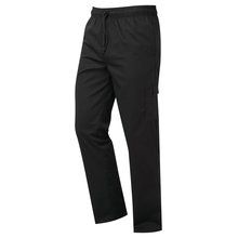 Pantalón de chef con cintura elástica Negro L