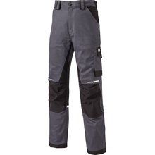 Pantalón de trabajo con cintura elástica Negro / Gris 32 UK